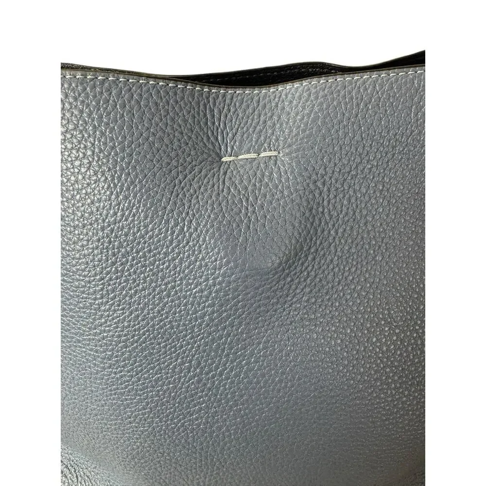 Coach CH188 Hanna Shoulder Bag Pebble Leather Crossbody Washed Chambray Blue